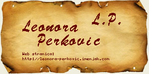 Leonora Perković vizit kartica